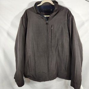 Weatherproof Graphite Zip-Front Fleece-Lined Soft Shell Jacket w/Hood Men's XL